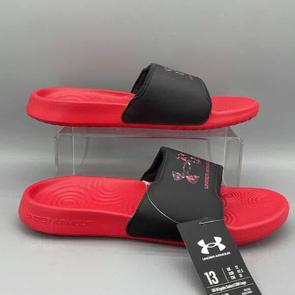 NEW Under Armour Men’s Ignite Select Graphic Slide Sandals Red/Black Size 13 - Picture 1 of 10